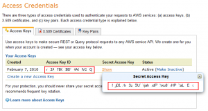 Amazon S3 Access Credentials